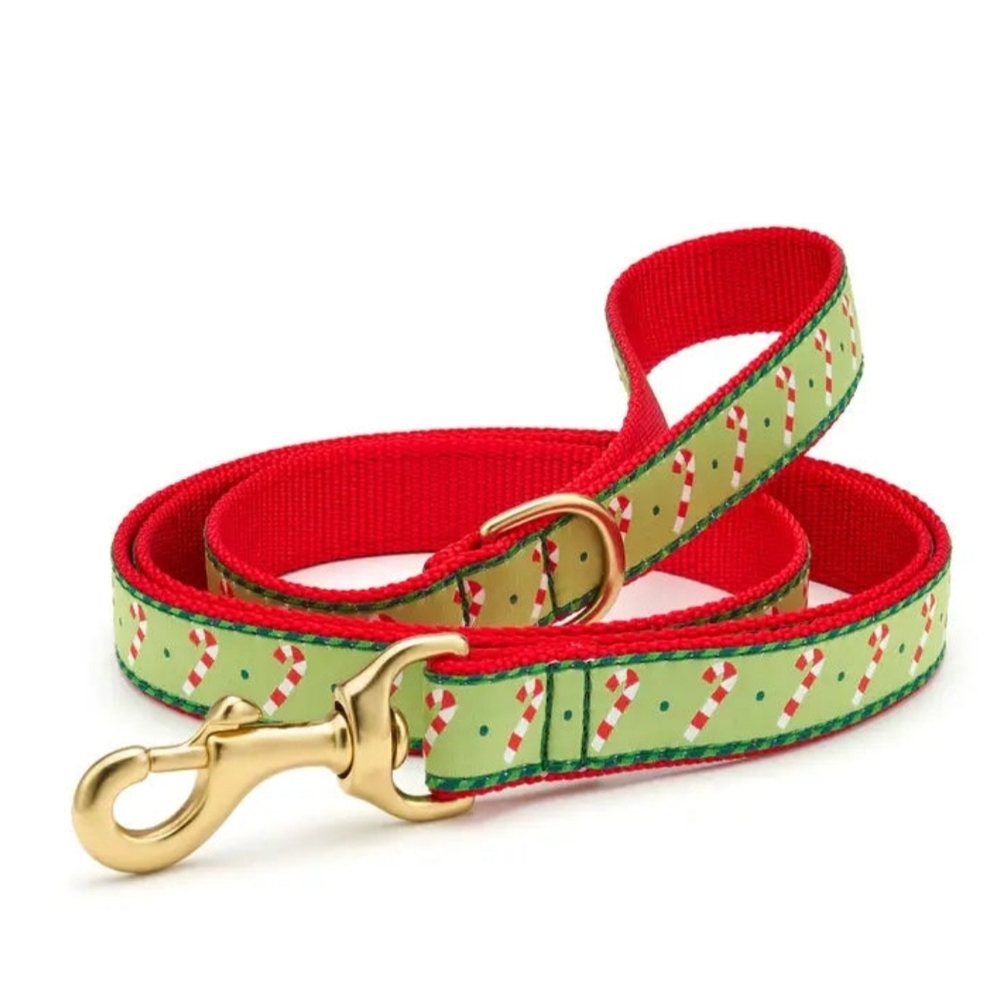 Candy Cane Holiday Dog Leash NWT Up Country